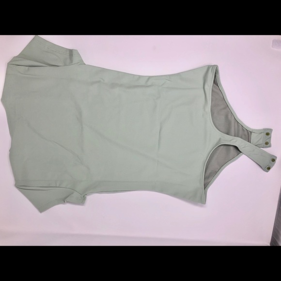 Free People Fair and Square Neck Duo Bodysuit thong Moss color. Size XS  (NWT) - Picture 13 of 14